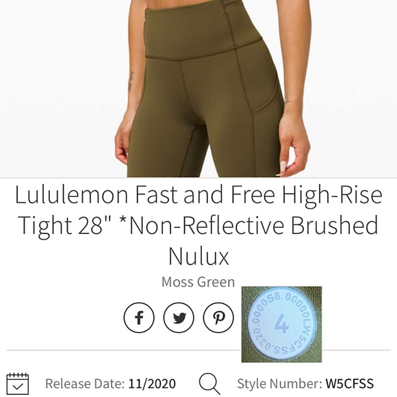 ❗️SOLD❗️Lululemon Fast and Free 28” - Picture 9 of 10